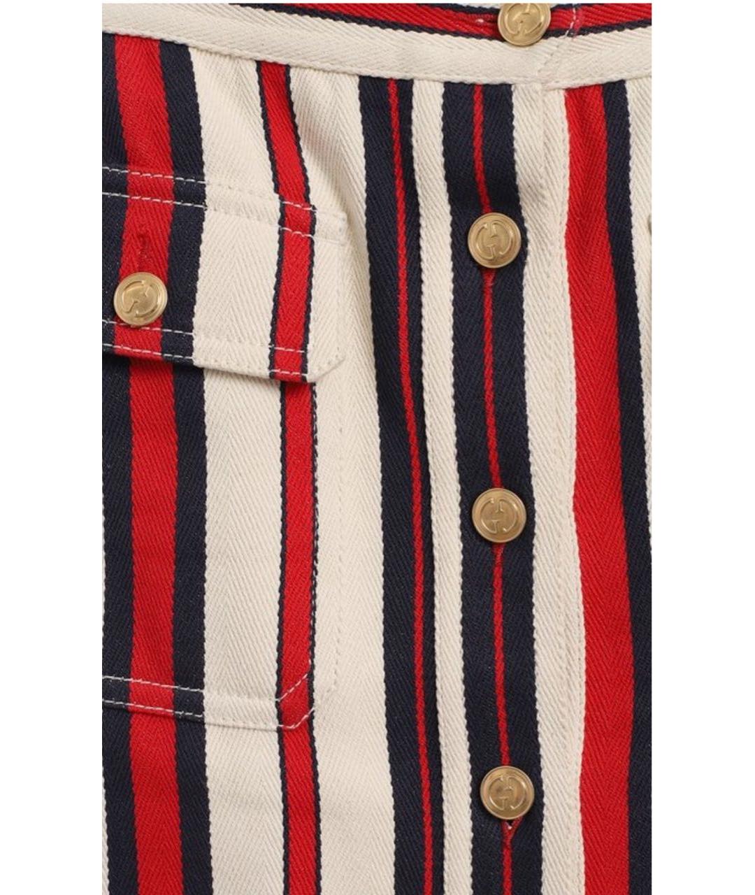 GUCCI Мульти деним юбка миди, фото 3