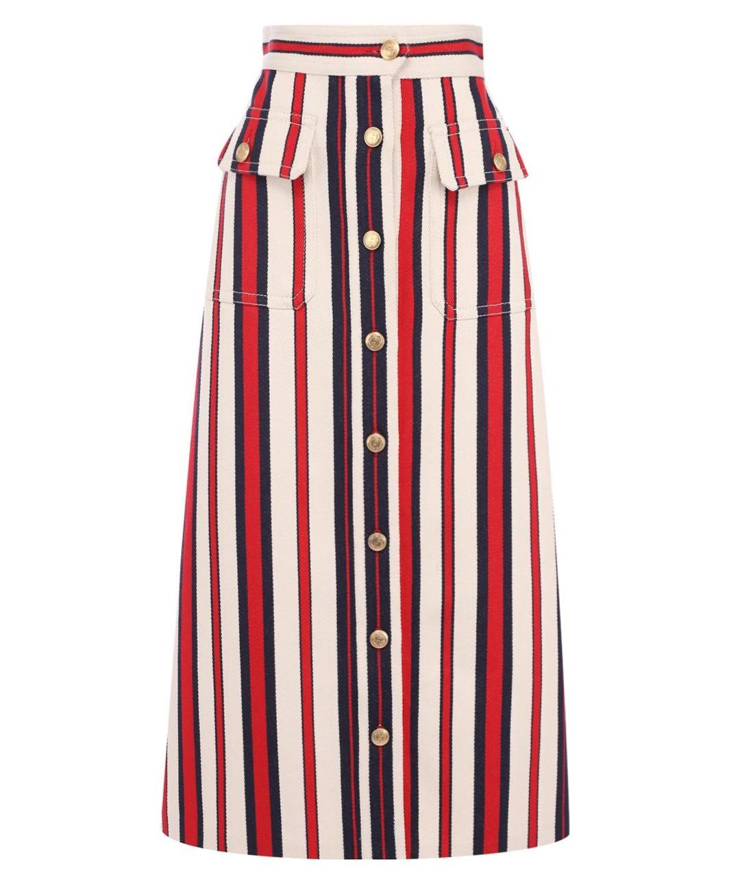 GUCCI Мульти деним юбка миди, фото 1
