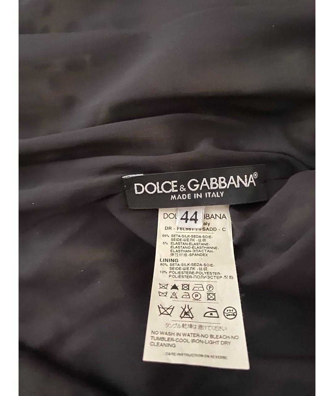 DOLCE&GABBANA Мульти шелковое коктейльное платье, фото 3