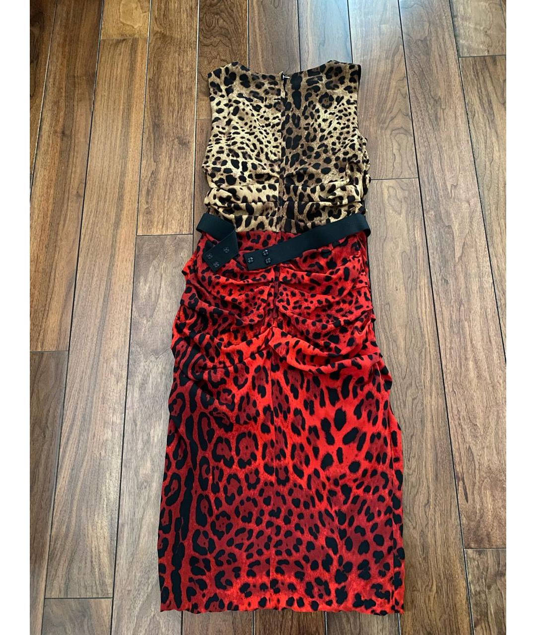 DOLCE&GABBANA Мульти шелковое коктейльное платье, фото 2