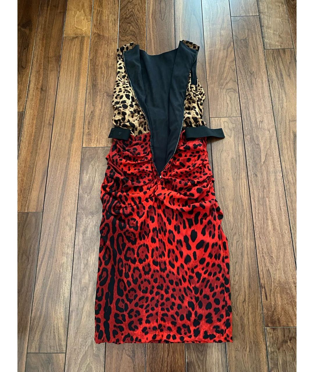 DOLCE&GABBANA Мульти шелковое коктейльное платье, фото 5