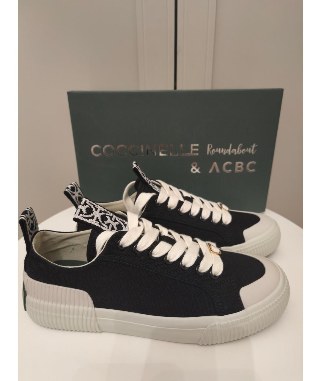 COCCINELLE Черные текстильные кеды, фото 6