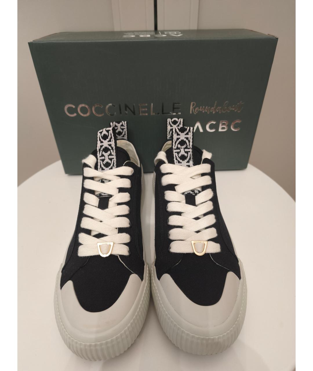 COCCINELLE Черные текстильные кеды, фото 5
