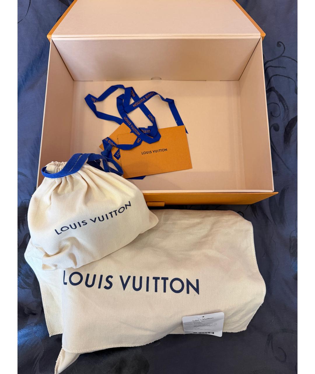 LOUIS VUITTON Серая кожаная сумка через плечо, фото 3