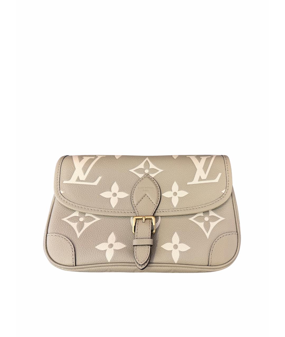 LOUIS VUITTON Серая кожаная сумка через плечо, фото 1