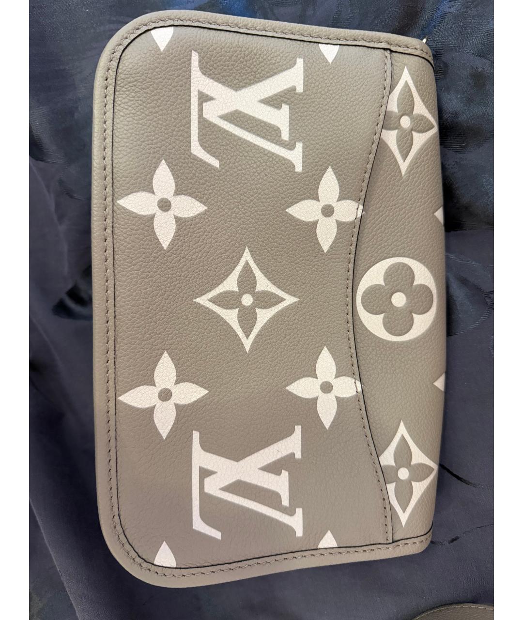LOUIS VUITTON Серая кожаная сумка через плечо, фото 2