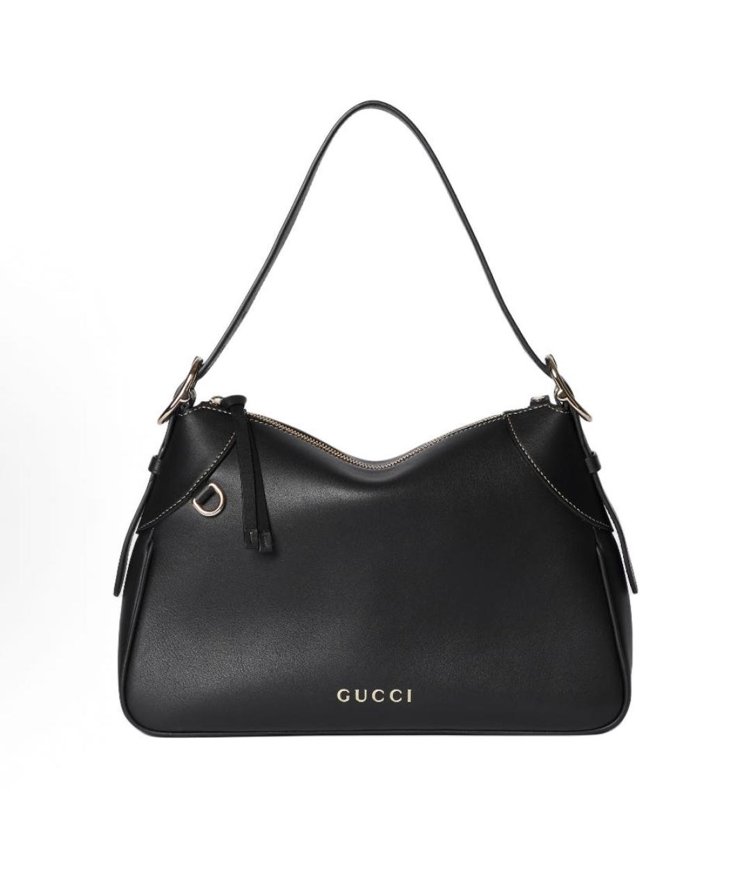 GUCCI Черная кожаная сумка через плечо, фото 9