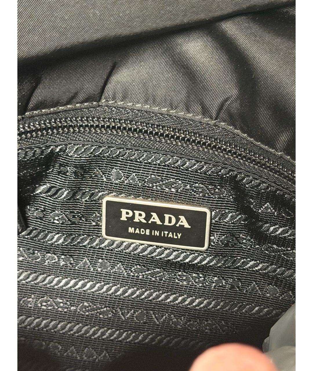 PRADA Черная синтетическая сумка на плечо, фото 4