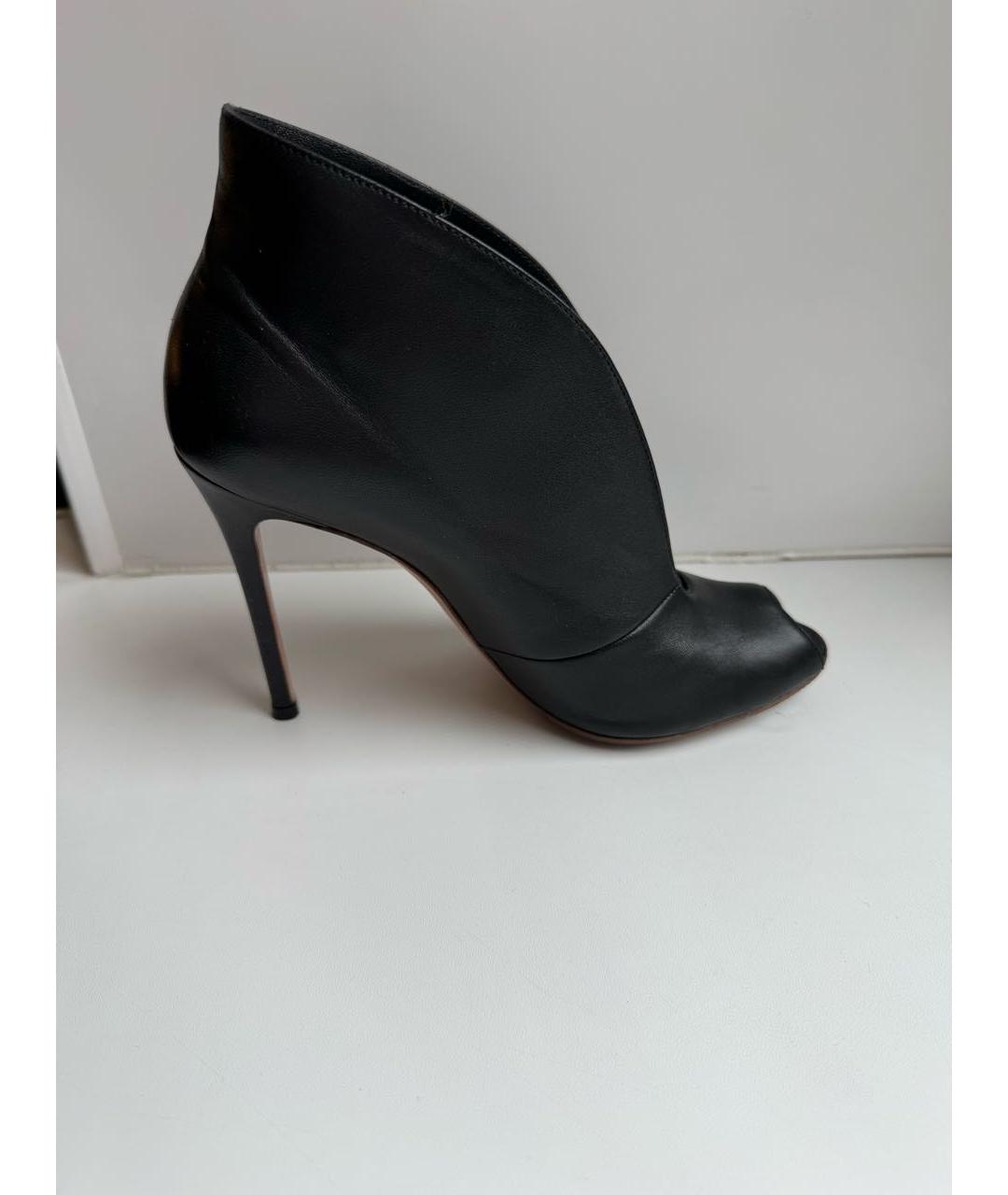 GIANVITO ROSSI Черные кожаные ботильоны, фото 9