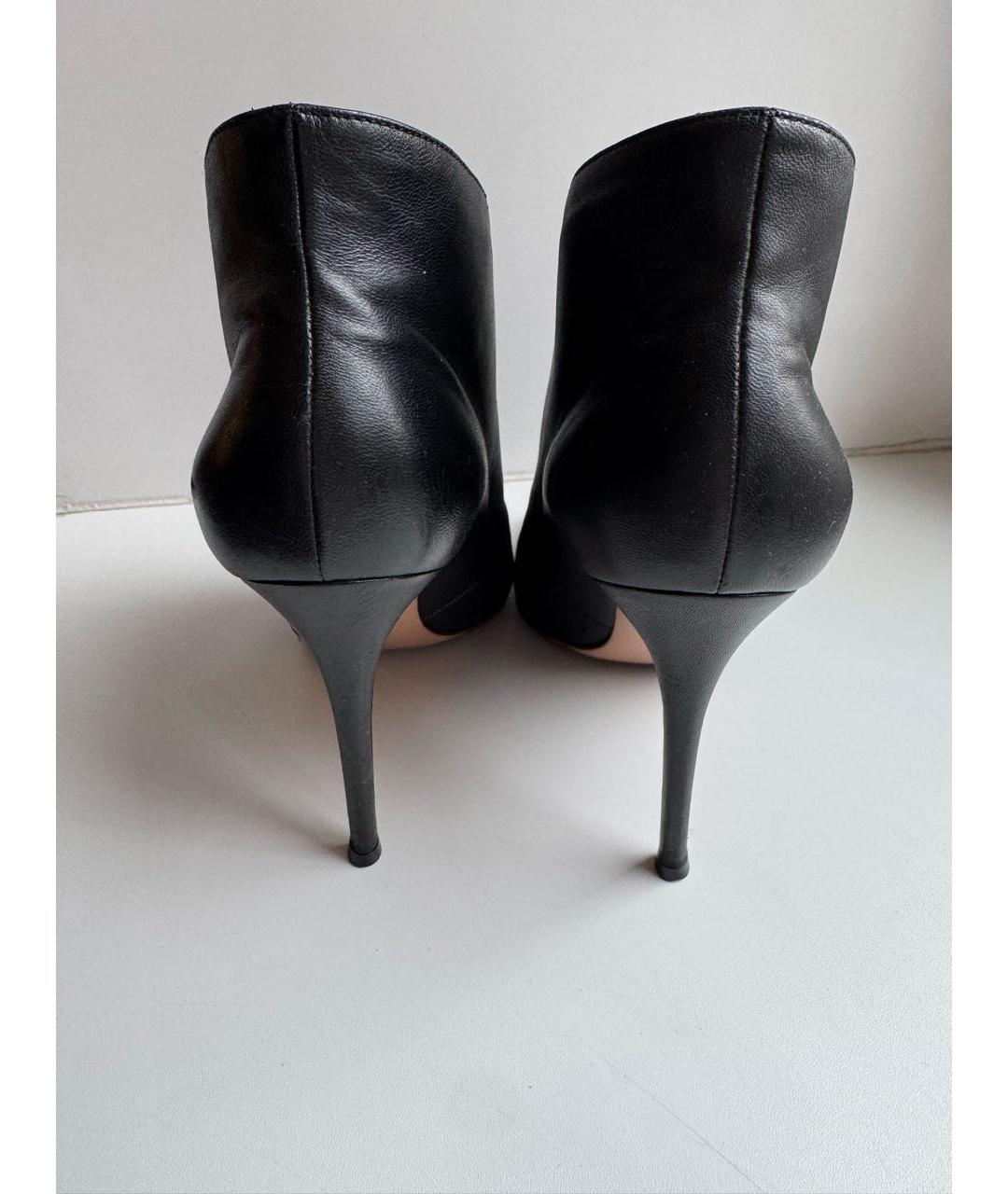 GIANVITO ROSSI Черные кожаные ботильоны, фото 4