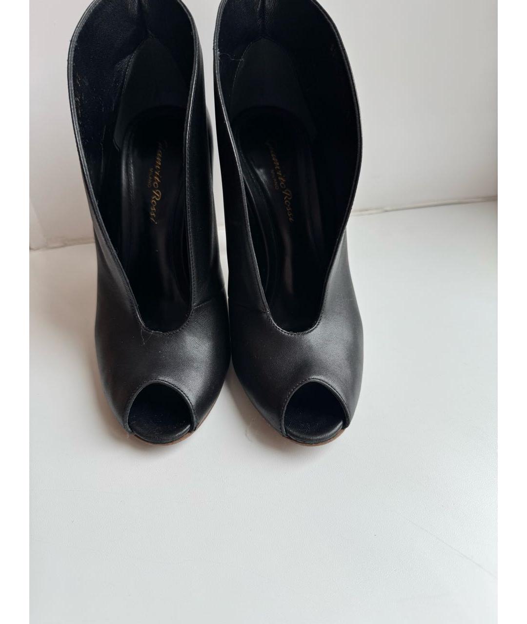 GIANVITO ROSSI Черные кожаные ботильоны, фото 2