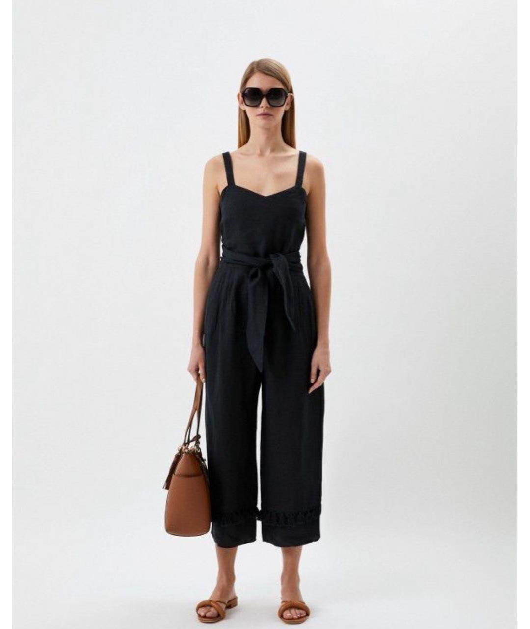 MAX MARA Черный льняной комбинезон, фото 7