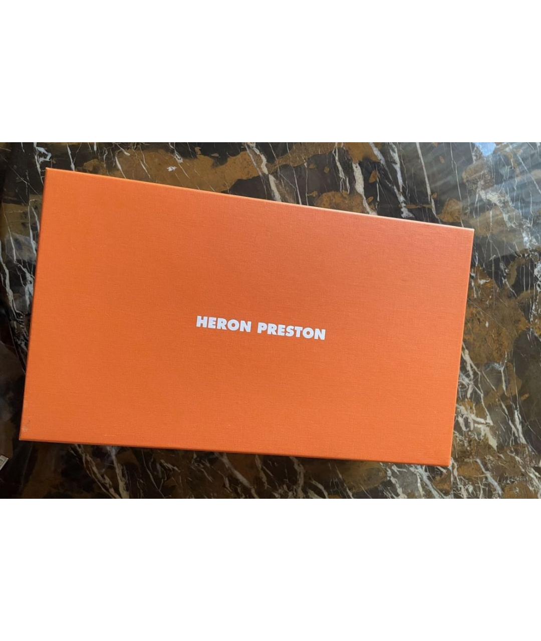 HERON PRESTON Бежевые низкие кроссовки / кеды, фото 4