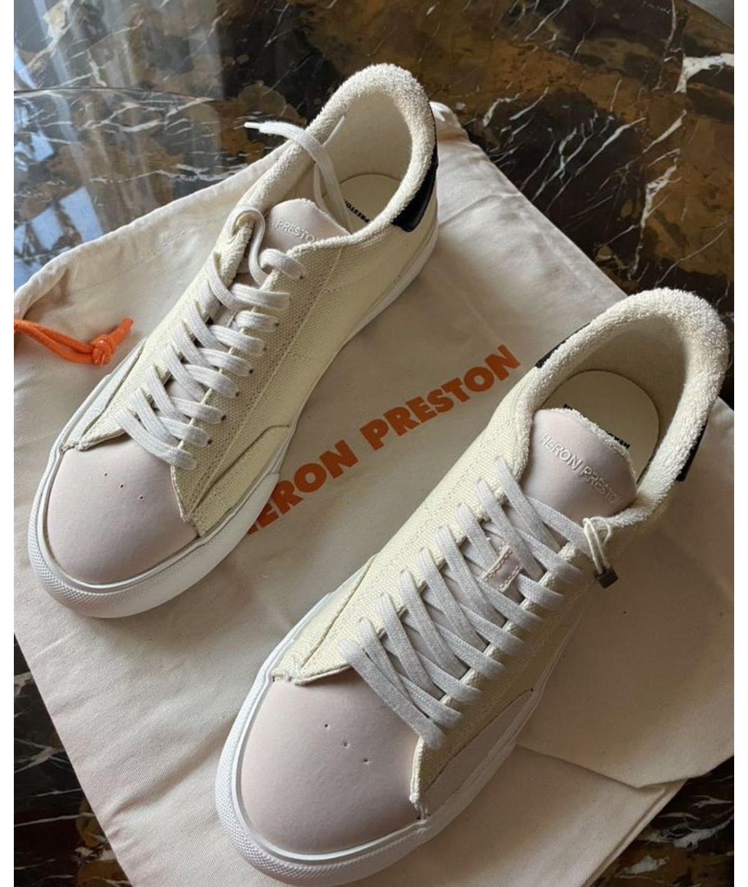 HERON PRESTON Бежевые низкие кроссовки / кеды, фото 2