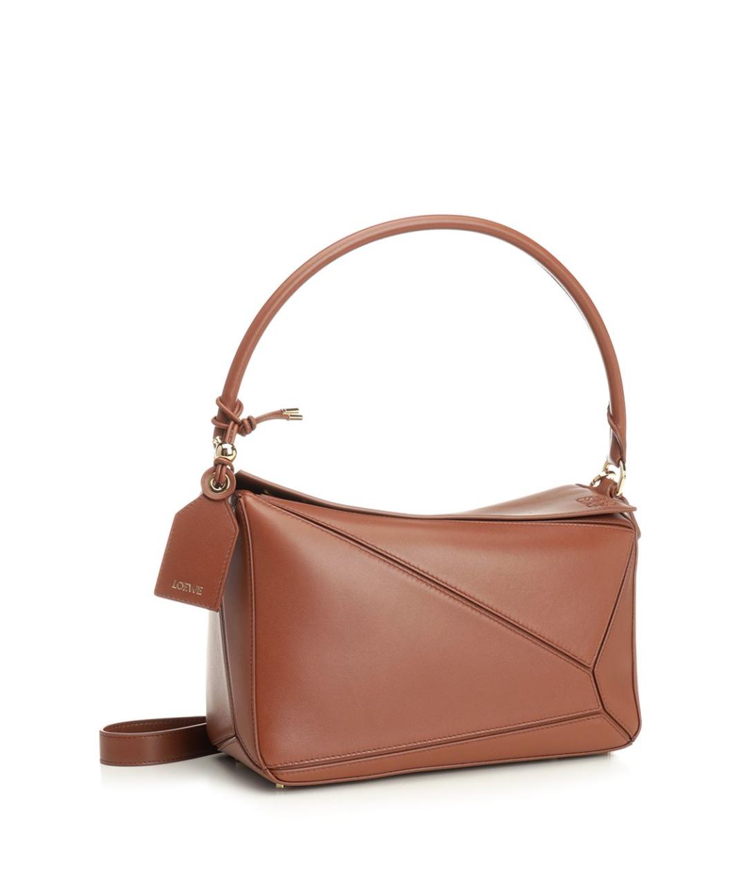LOEWE Коричневая кожаная сумка через плечо, фото 2