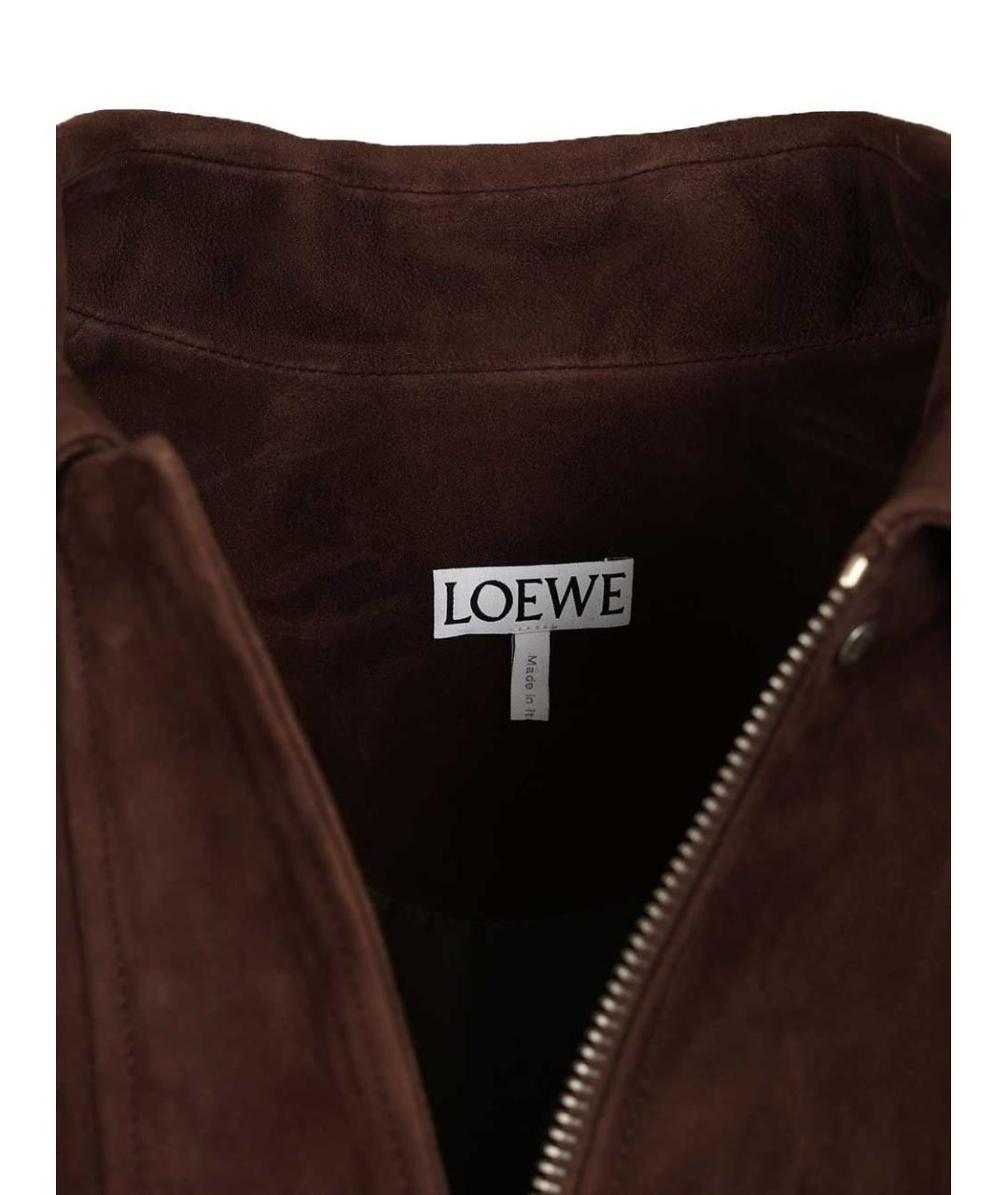 LOEWE Коричневая замшевая куртка, фото 4