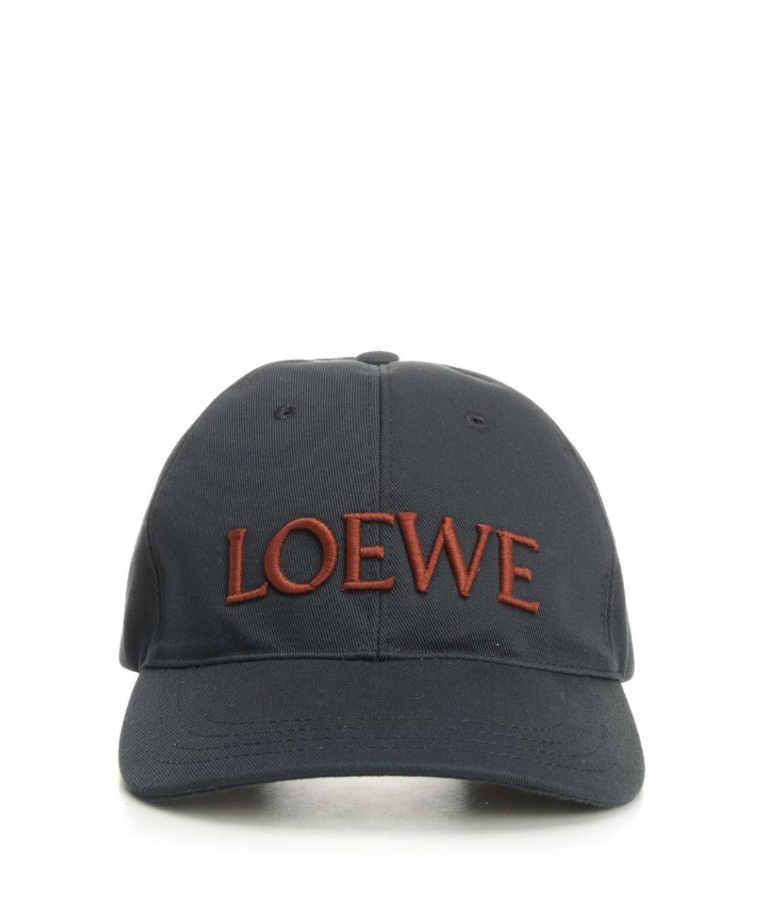LOEWE Синяя кожаная кепка, фото 1