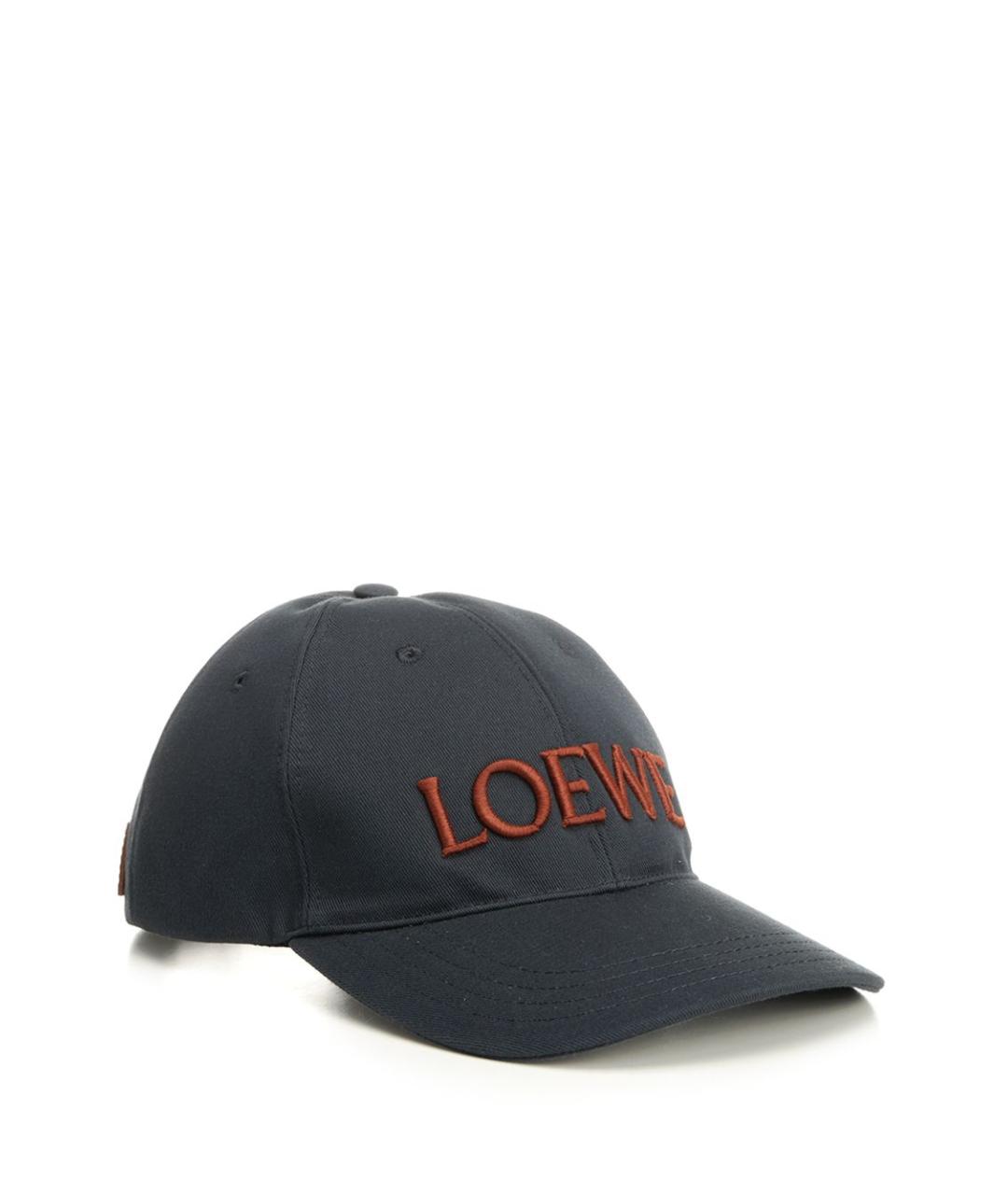 LOEWE Синяя кожаная кепка, фото 2