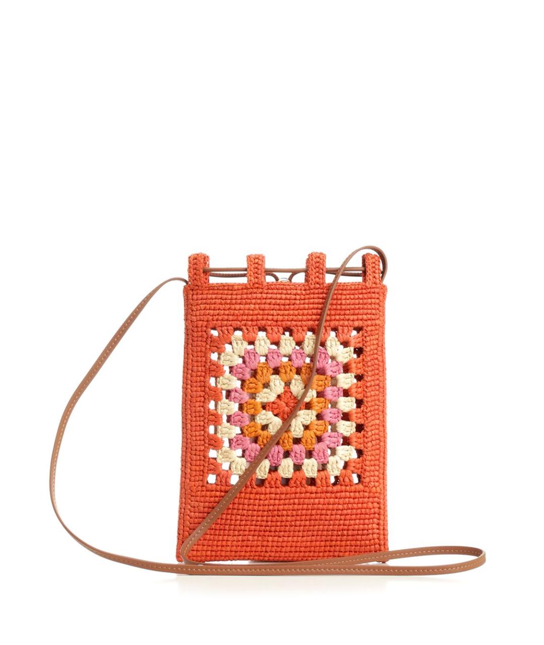 LOEWE Оранжевая плетеная сумка через плечо, фото 3