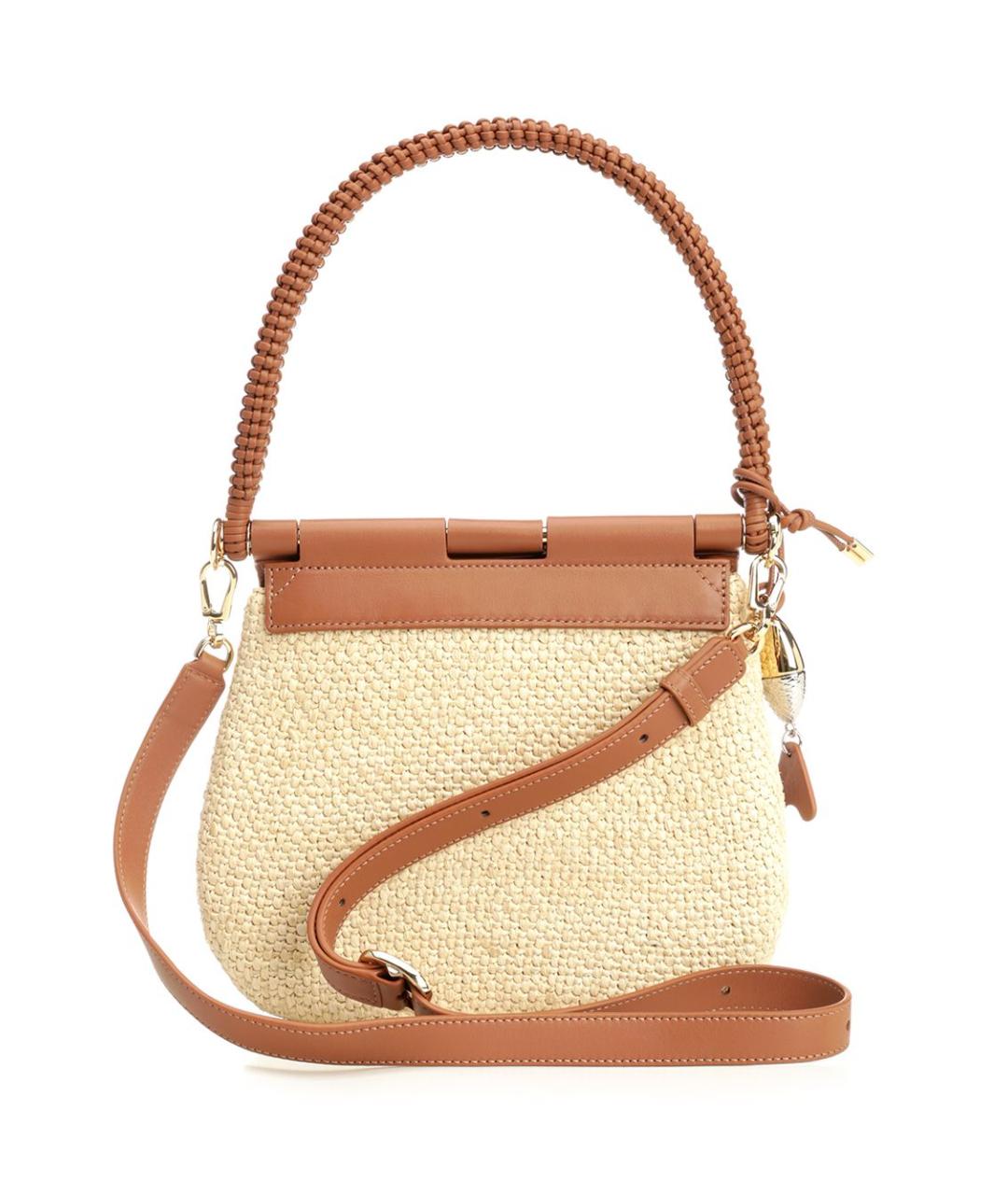 LOEWE Бежевая плетеная сумка через плечо, фото 3
