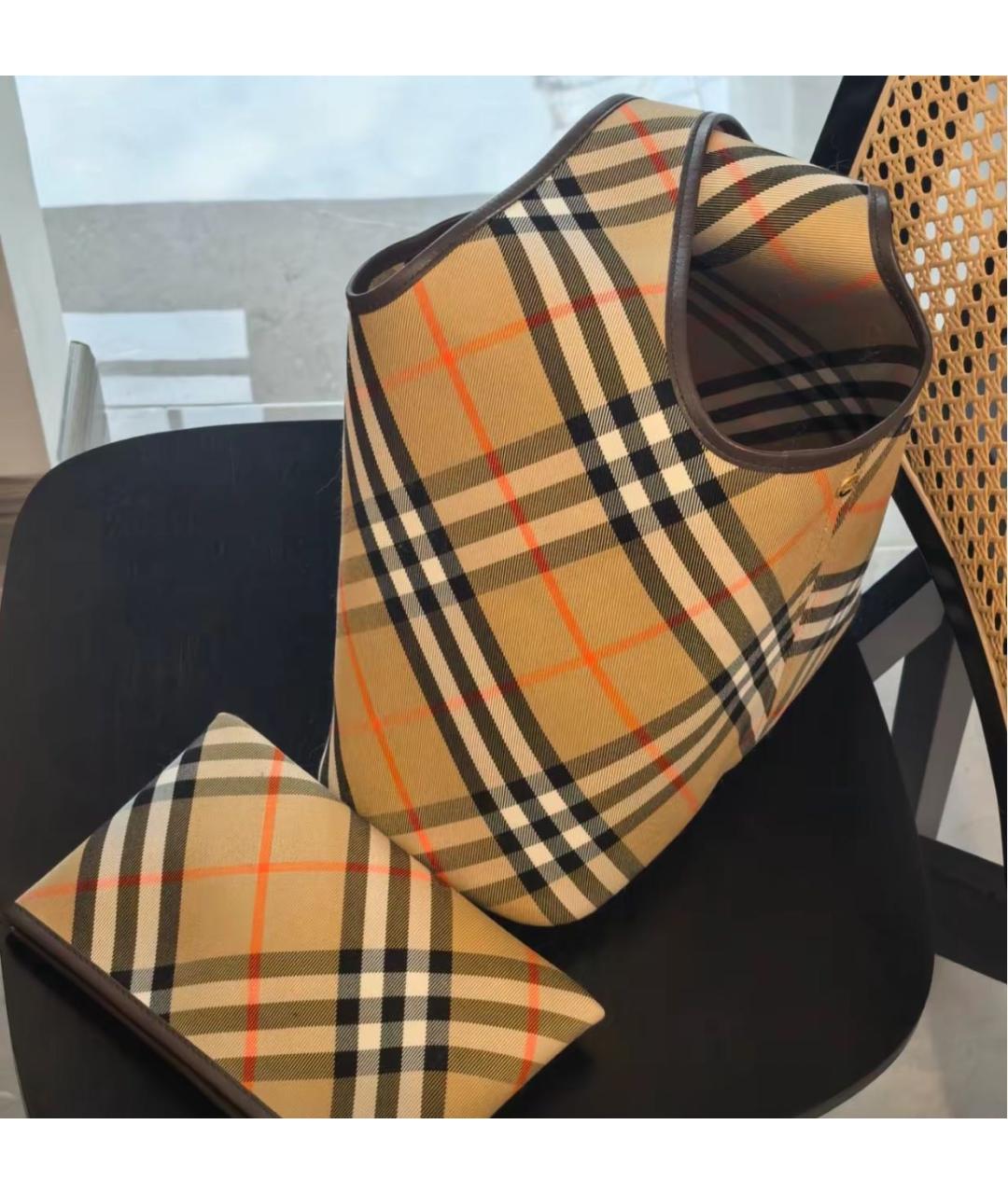 BURBERRY Бежевая сумка тоут, фото 7