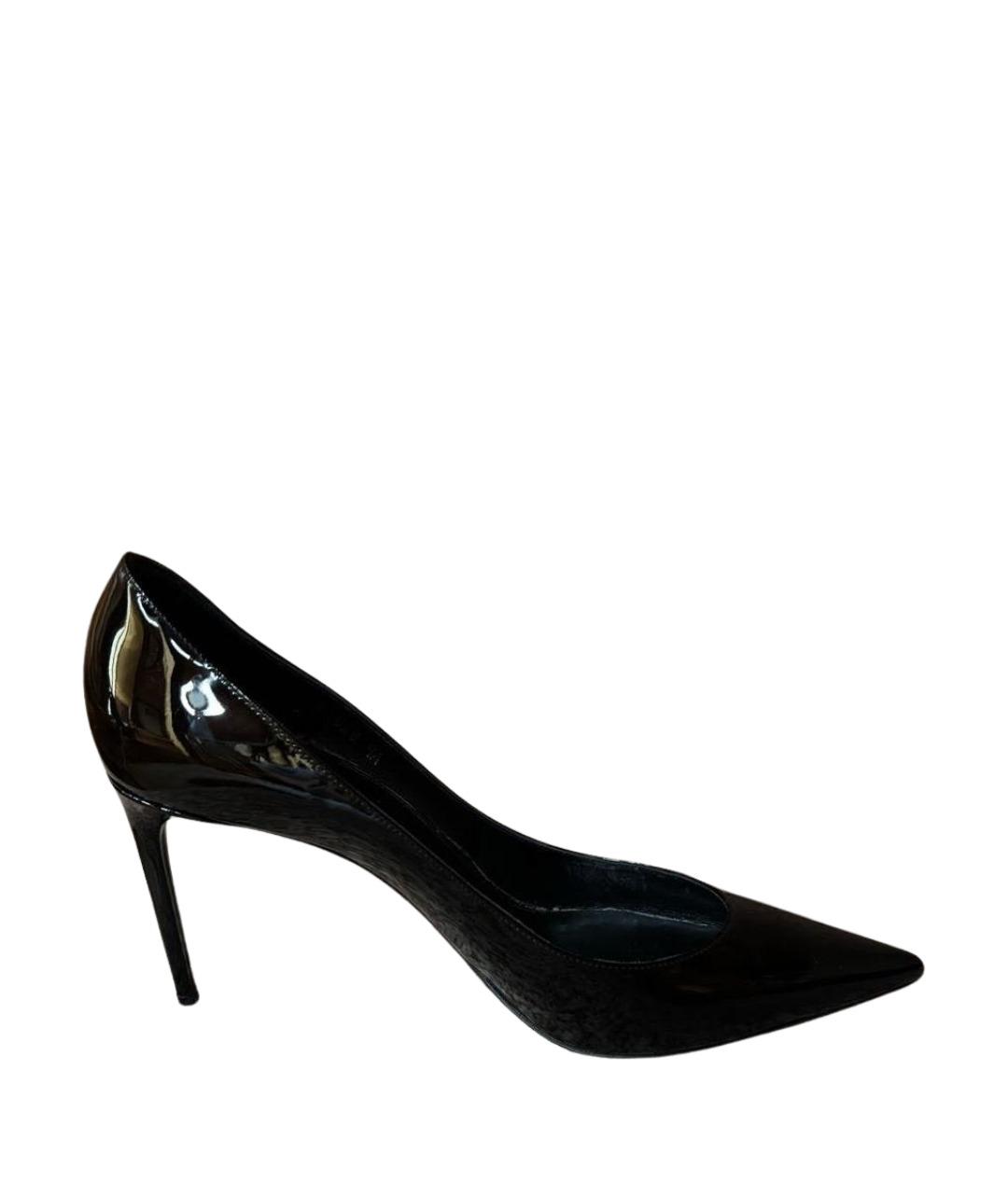 SAINT LAURENT Черные туфли из лакированной кожи, фото 1