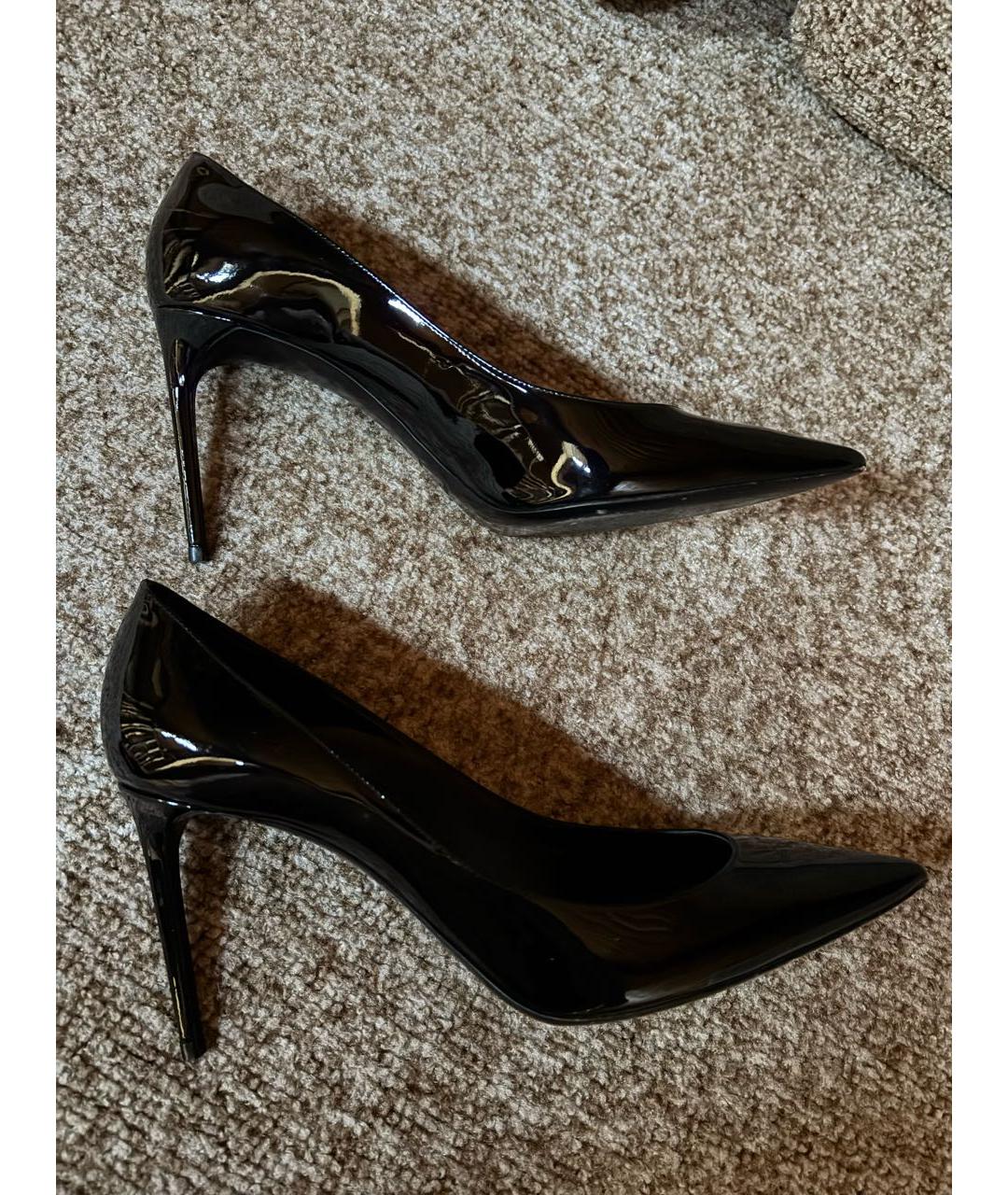 SAINT LAURENT Черные туфли из лакированной кожи, фото 5