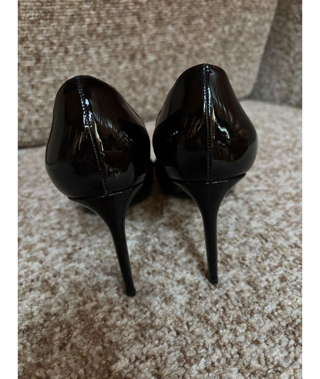 SAINT LAURENT Черные туфли из лакированной кожи, фото 4