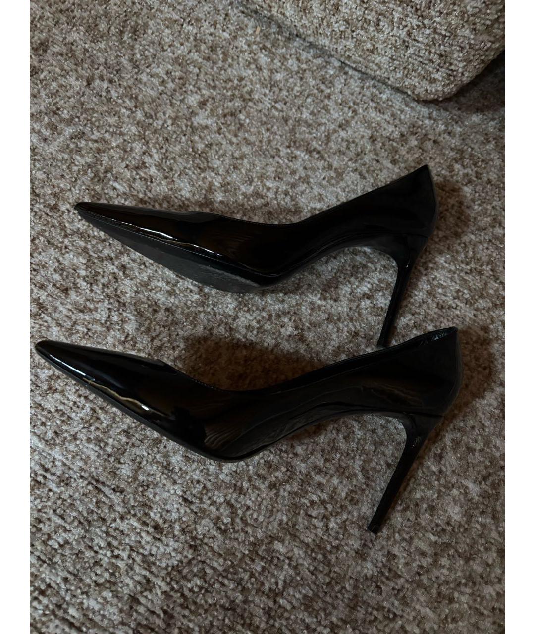 SAINT LAURENT Черные туфли из лакированной кожи, фото 2