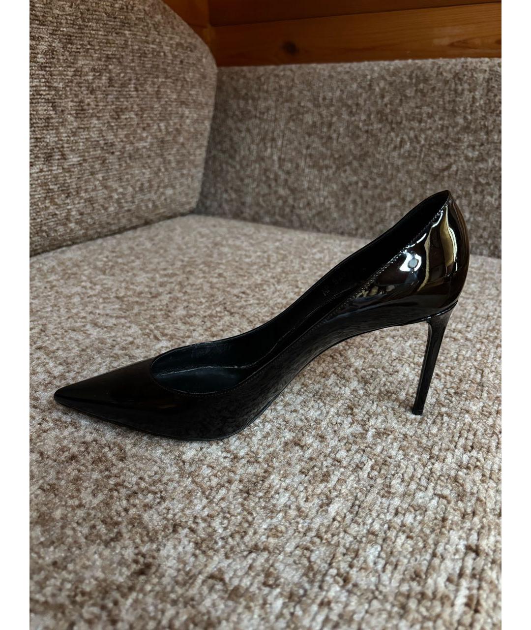 SAINT LAURENT Черные туфли из лакированной кожи, фото 7