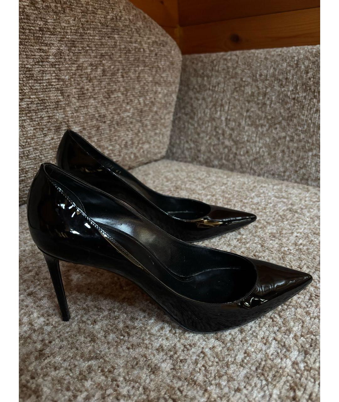 SAINT LAURENT Черные туфли из лакированной кожи, фото 6