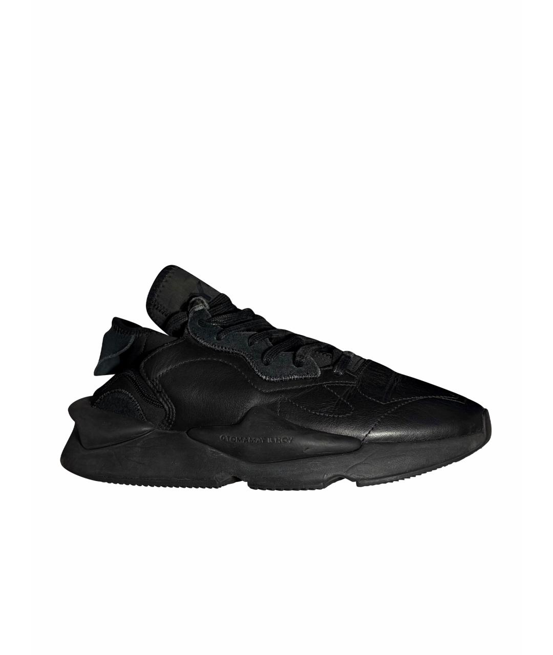 Y-3 Черные кожаные высокие кроссовки / кеды, фото 7