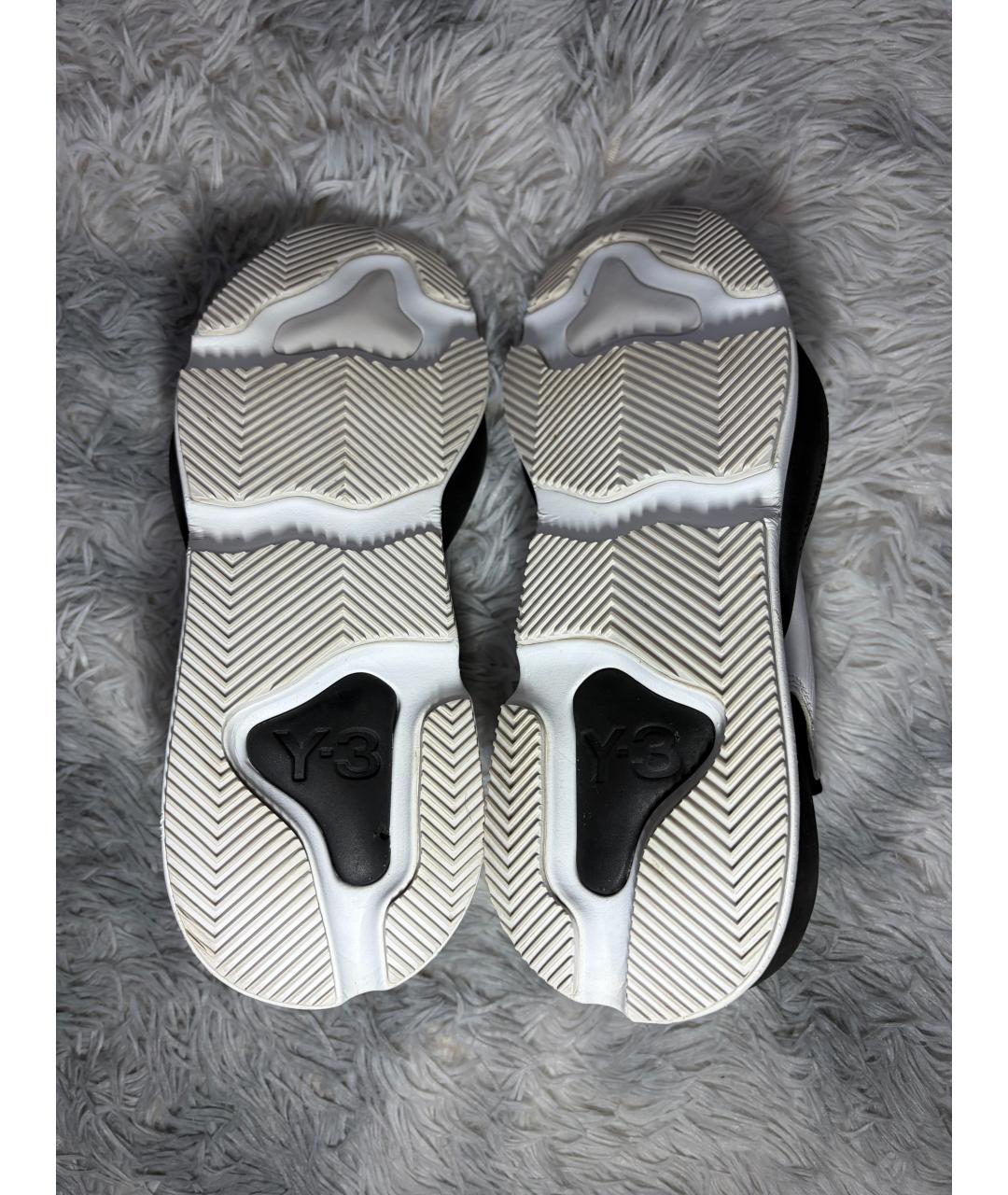 Y-3 Белые кожаные низкие кроссовки / кеды, фото 5