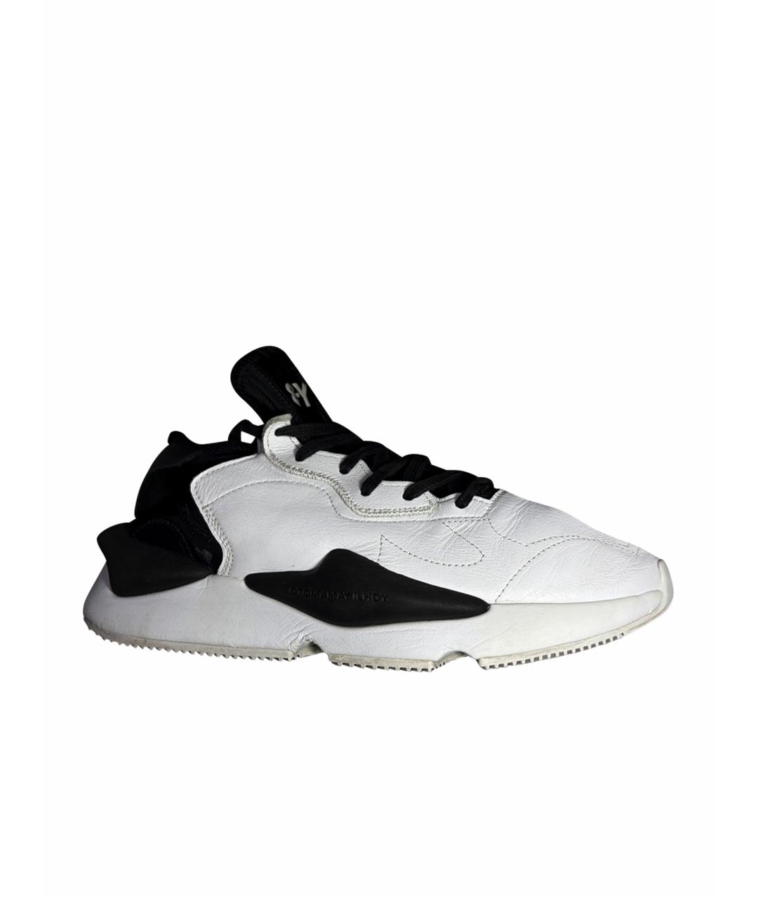 Y-3 Белые кожаные низкие кроссовки / кеды, фото 1