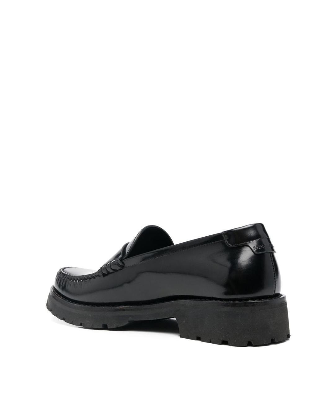SAINT LAURENT Черные кожаные лоферы, фото 5