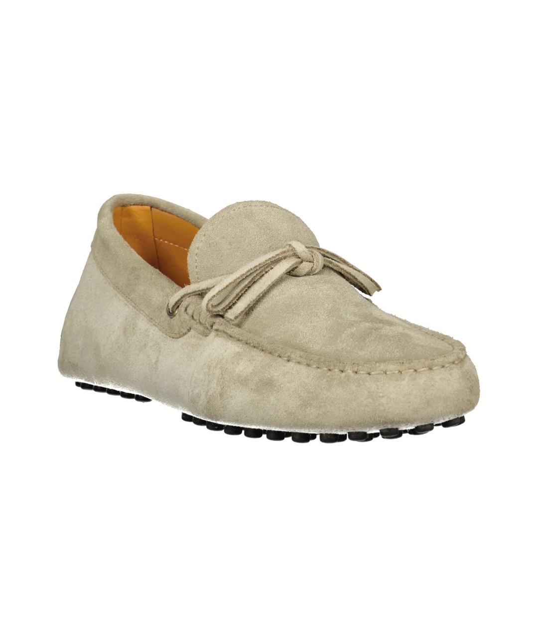 TOD'S Бежевые замшевые лоферы, фото 3