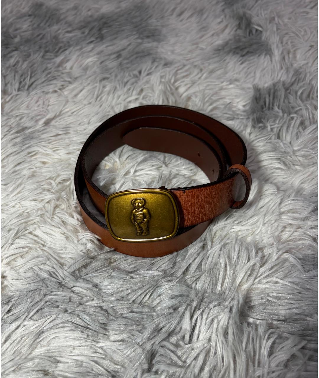 POLO RALPH LAUREN Коричневый кожаный ремень, фото 6