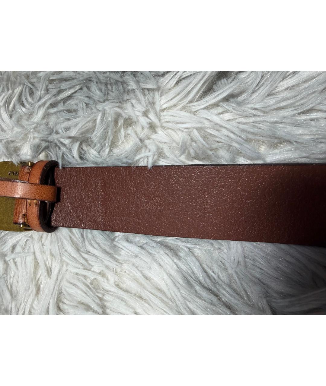 POLO RALPH LAUREN Коричневый кожаный ремень, фото 4