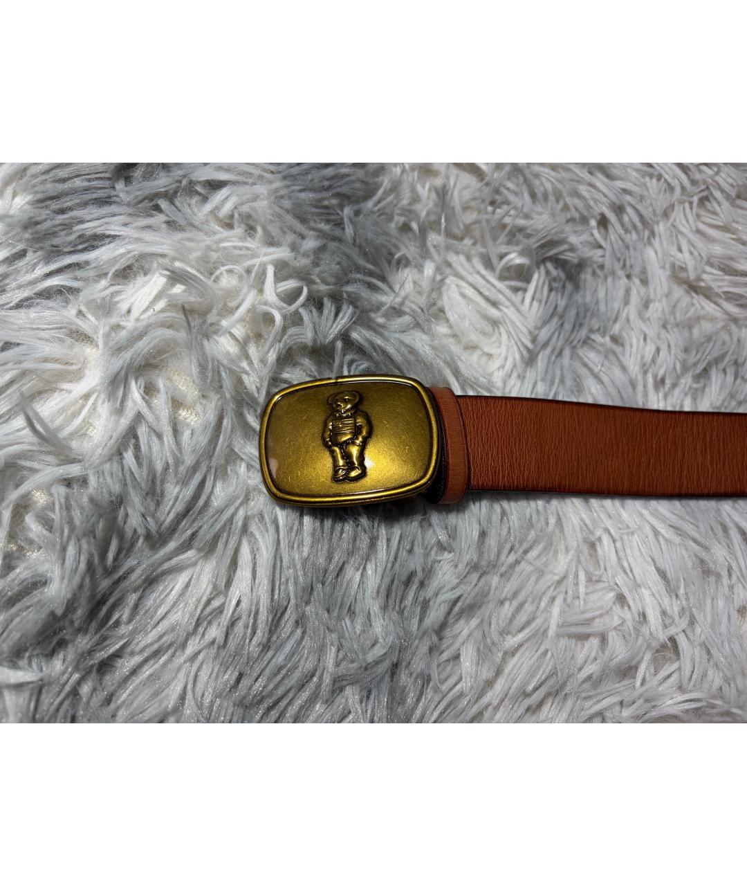 POLO RALPH LAUREN Коричневый кожаный ремень, фото 2