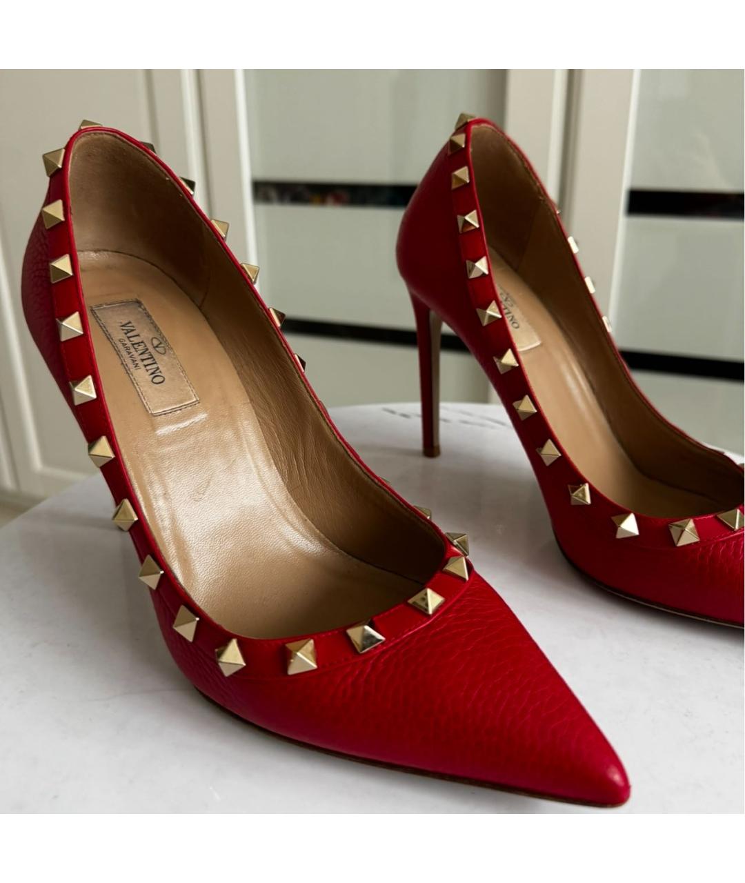 VALENTINO Красные кожаные туфли, фото 2