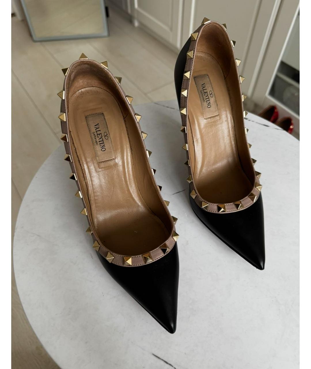 VALENTINO Черные кожаные туфли, фото 5