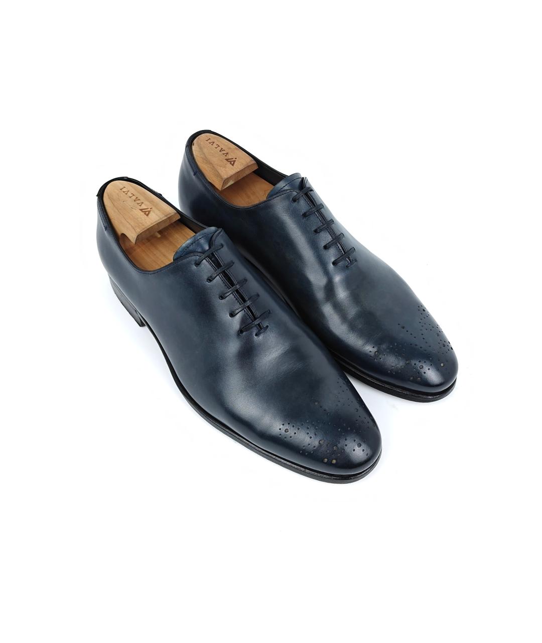 ERMENEGILDO ZEGNA XXX Синие кожаные туфли, фото 3