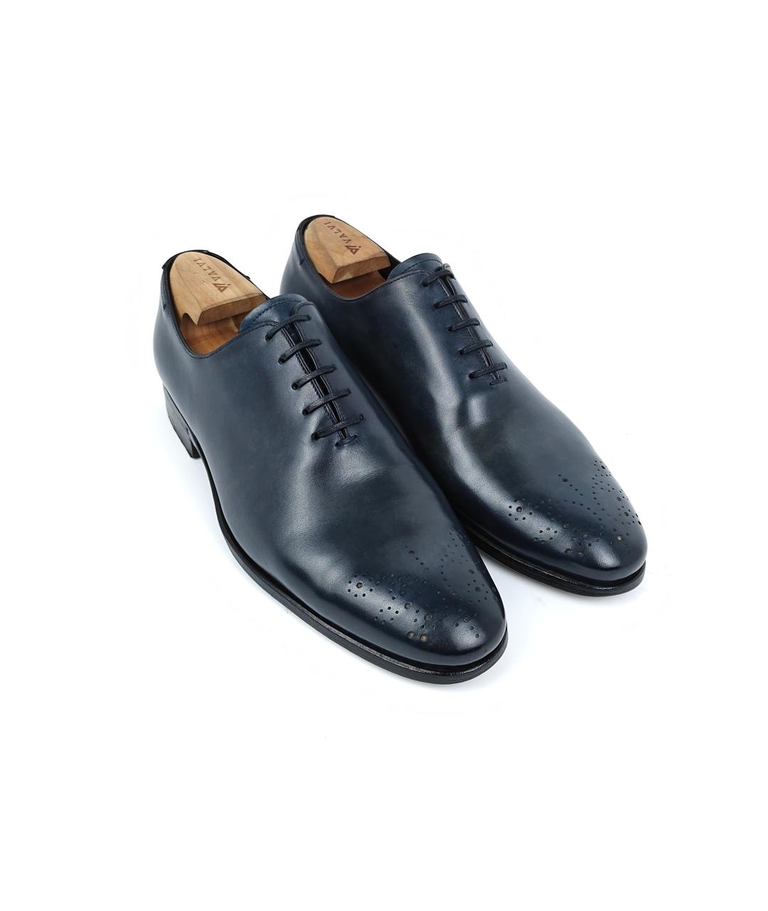 ERMENEGILDO ZEGNA XXX Синие кожаные туфли, фото 4