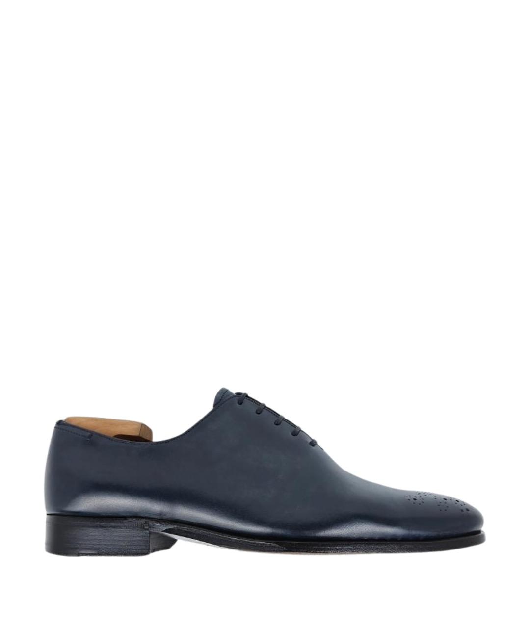 ERMENEGILDO ZEGNA XXX Синие кожаные туфли, фото 1