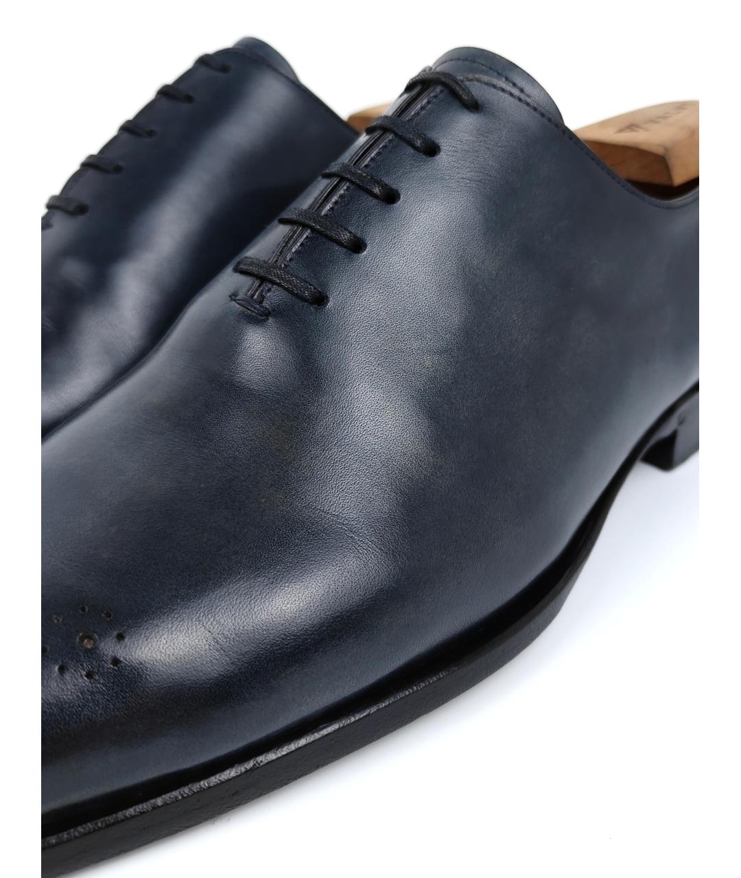 ERMENEGILDO ZEGNA XXX Синие кожаные туфли, фото 9