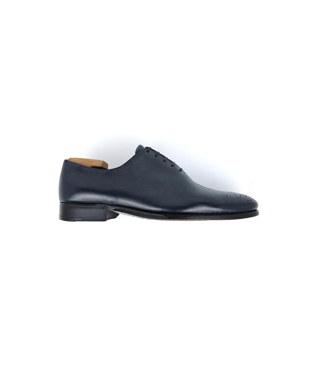 ERMENEGILDO ZEGNA XXX Синие кожаные туфли, фото 10