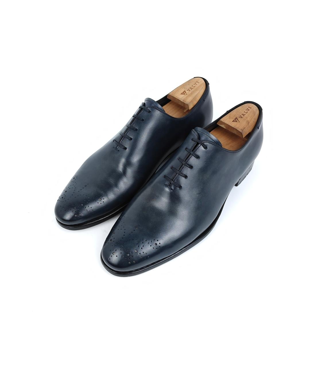 ERMENEGILDO ZEGNA XXX Синие кожаные туфли, фото 7