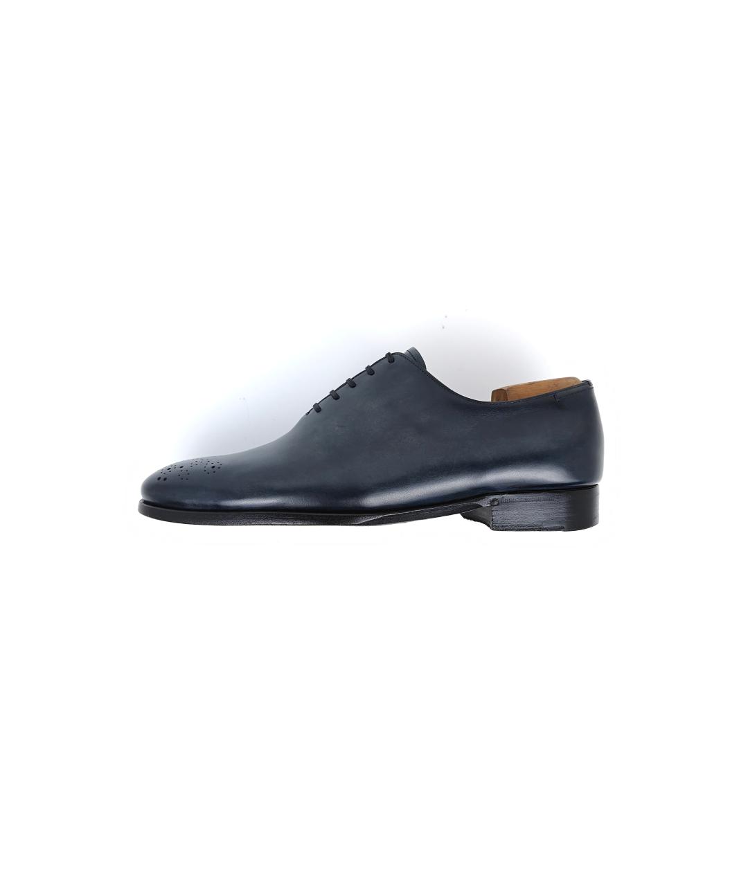 ERMENEGILDO ZEGNA XXX Синие кожаные туфли, фото 2