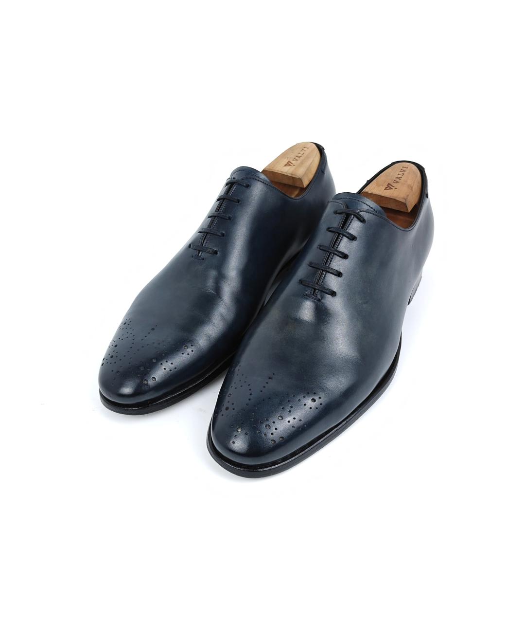 ERMENEGILDO ZEGNA XXX Синие кожаные туфли, фото 6
