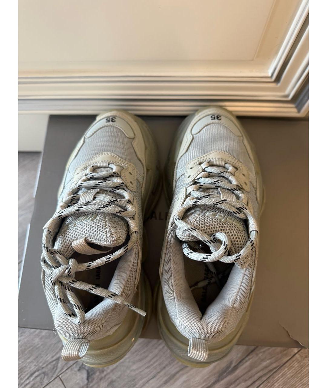 BALENCIAGA Серые кроссовки, фото 6